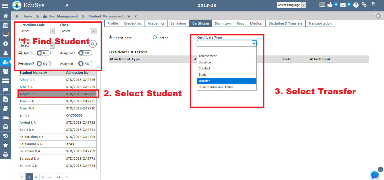 TC Certificate - How To Generate Transfer Certificate Online?