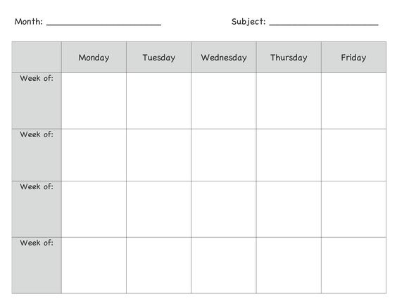 Preschool Lesson Plan Template 2021 Daily Weekly Monthly