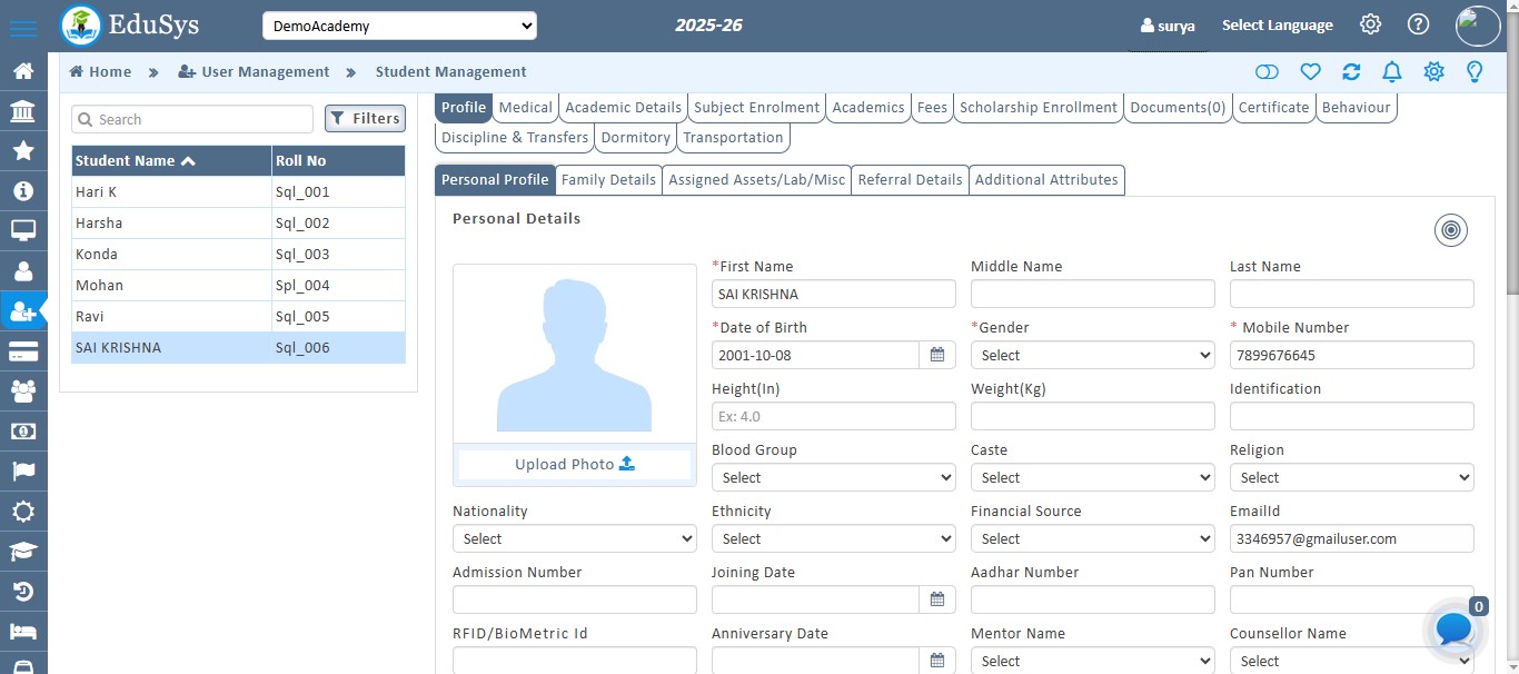 Coaching Institute Student Management