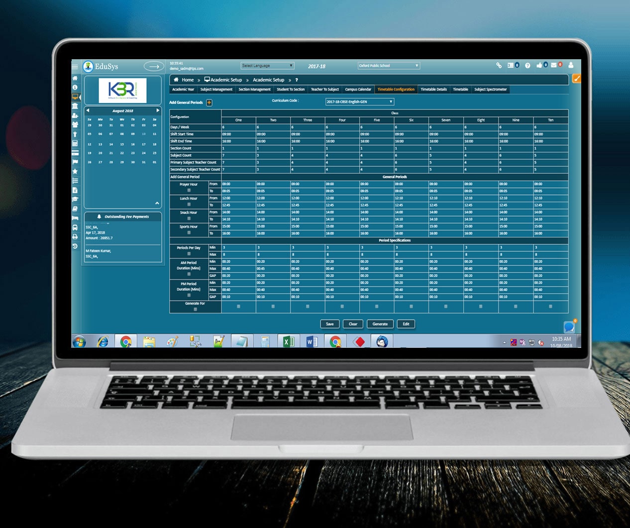 K12-School Timetable Management