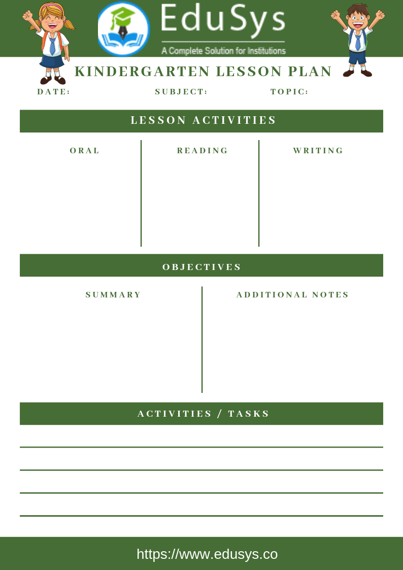 Teacher lesson planner sample template 5